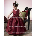 темно-красный с цветами ручной работы детские платья девушки цветок девочки платья 1035